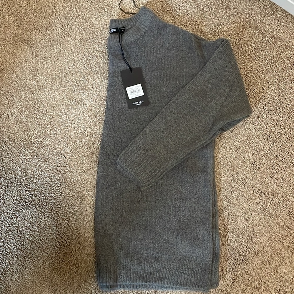 NWT Charcoal oversized slouchy knit sweater